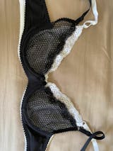 Moily Womens Sexy Sheer Lace Underwired Bra Top 1/4 Cup Unlined Balconette  Demi Shelf Bra Bralette Black Small : : Clothing, Shoes &  Accessories