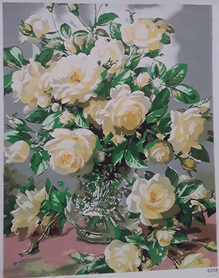 White roses of purity and humility