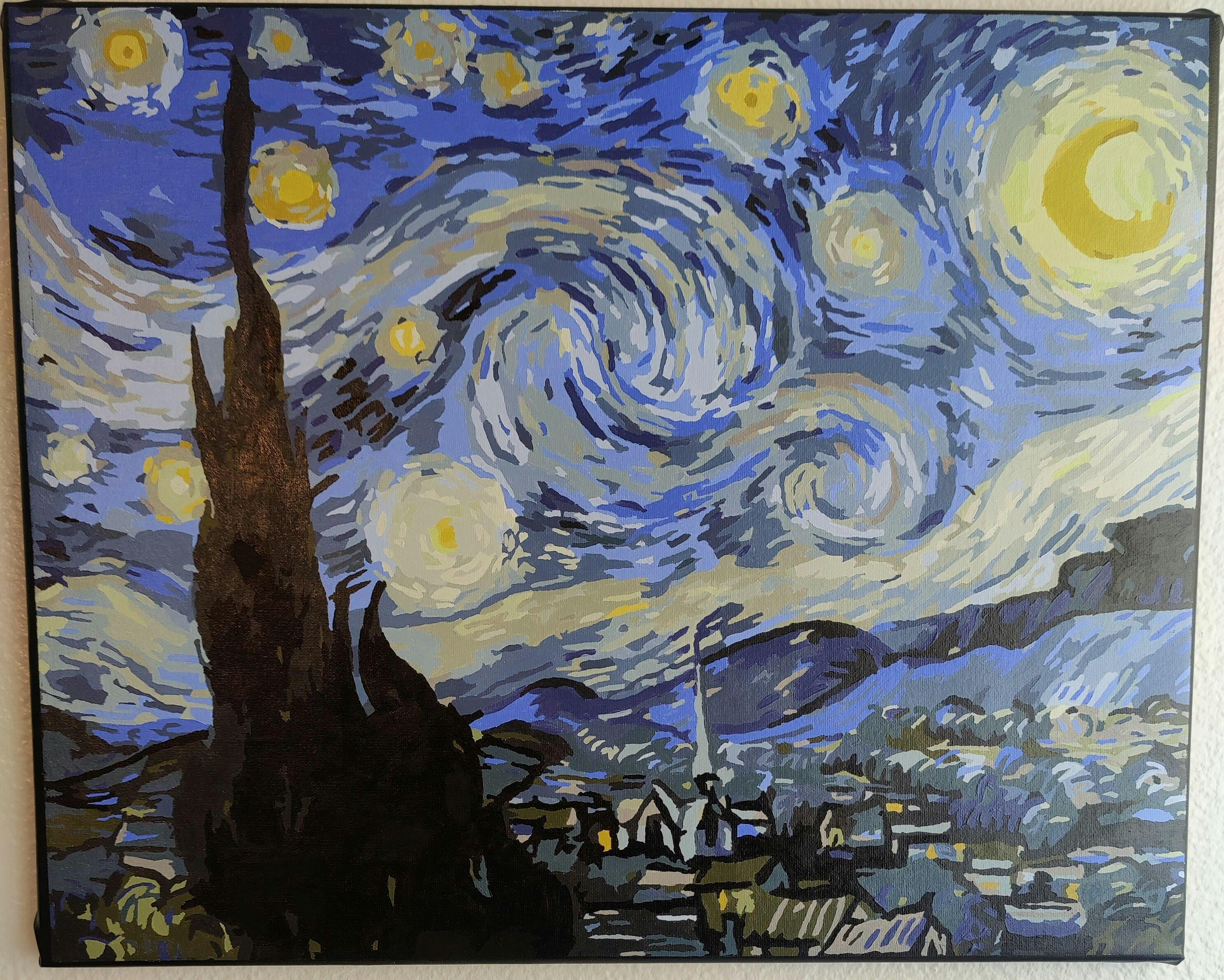 【BB】【ご予約】P. Starry night 22/10/26 Starry Night Paint by Numbers | van Gogh | Free 3-day