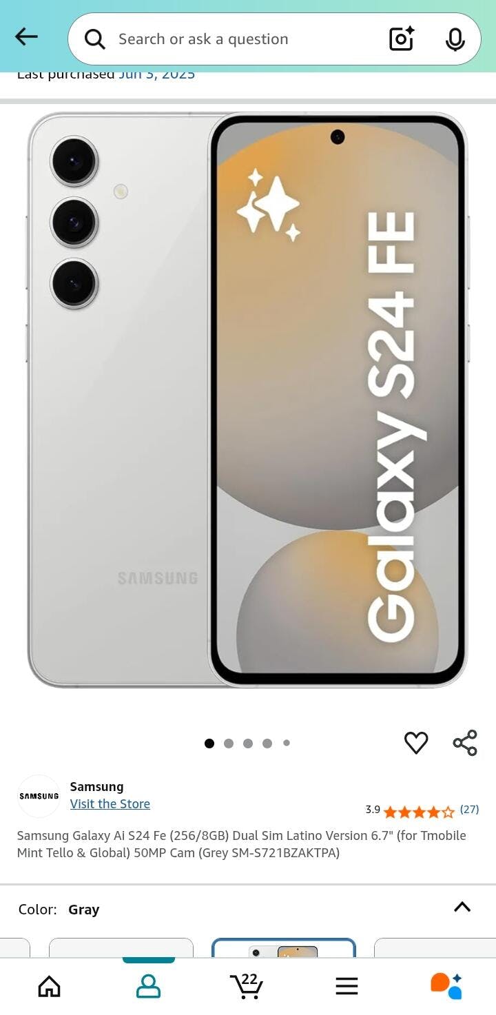 Samsung Galaxy S24 FE 5G (S721B) GSM Unlocked International