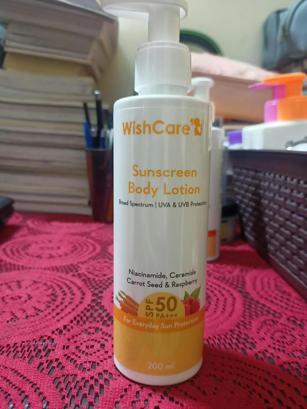 SPF 50 Sunscreen Body Lotion Broad Spectrum WishCare