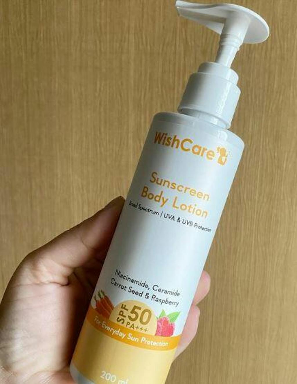 SPF 50 Sunscreen Body Lotion Broad Spectrum WishCare