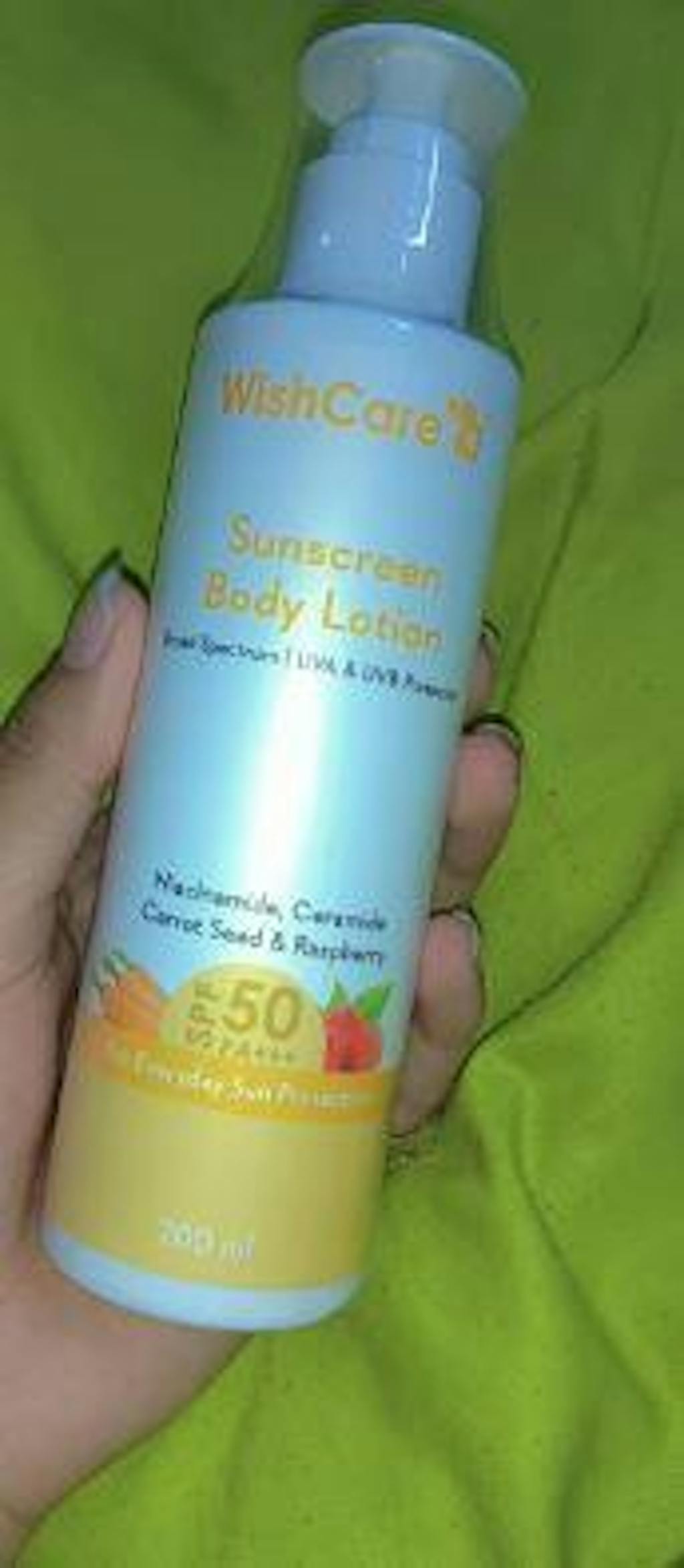SPF 50 Sunscreen Body Lotion Broad Spectrum WishCare