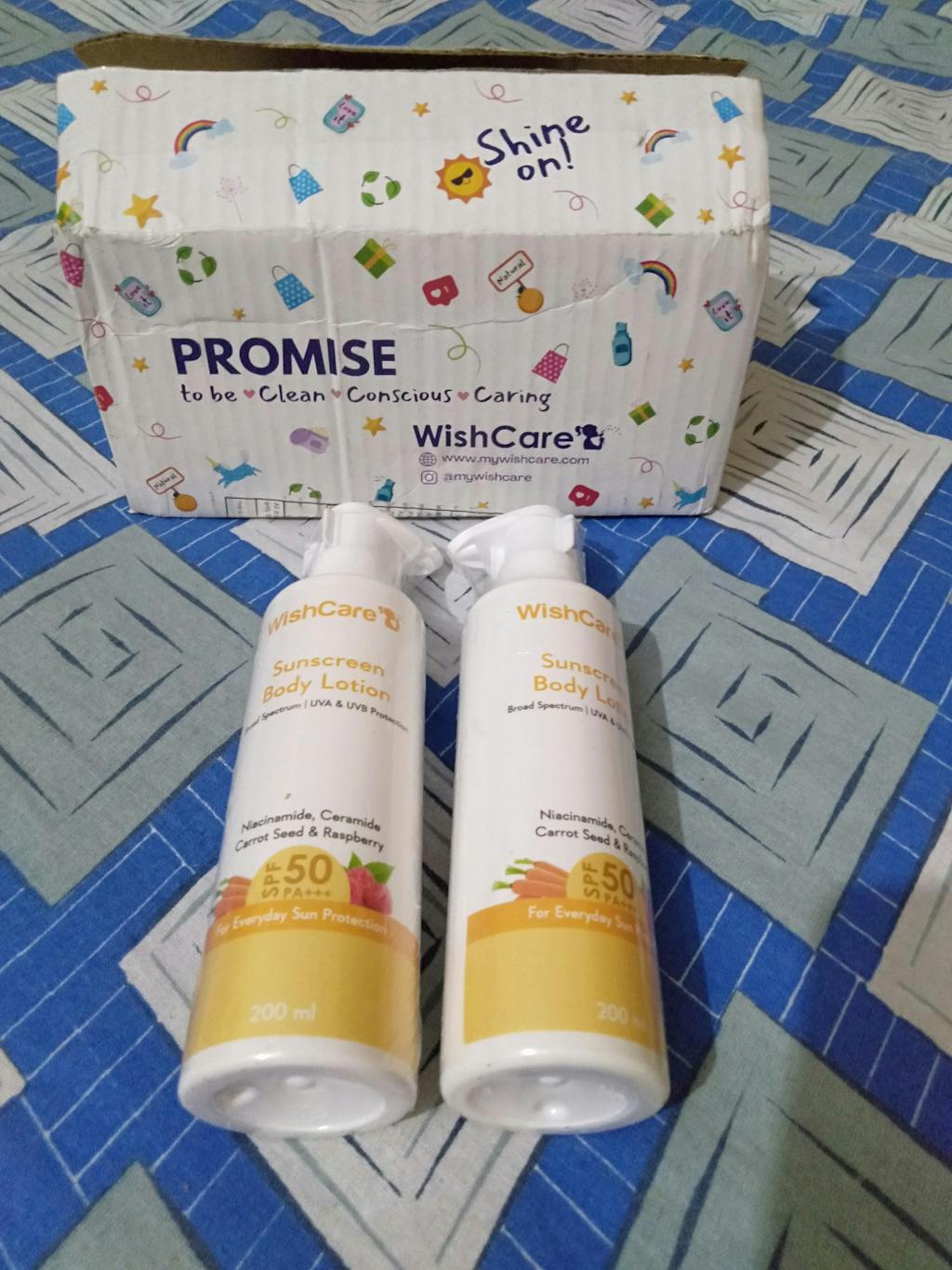 SPF 50 Sunscreen Body Lotion Broad Spectrum WishCare