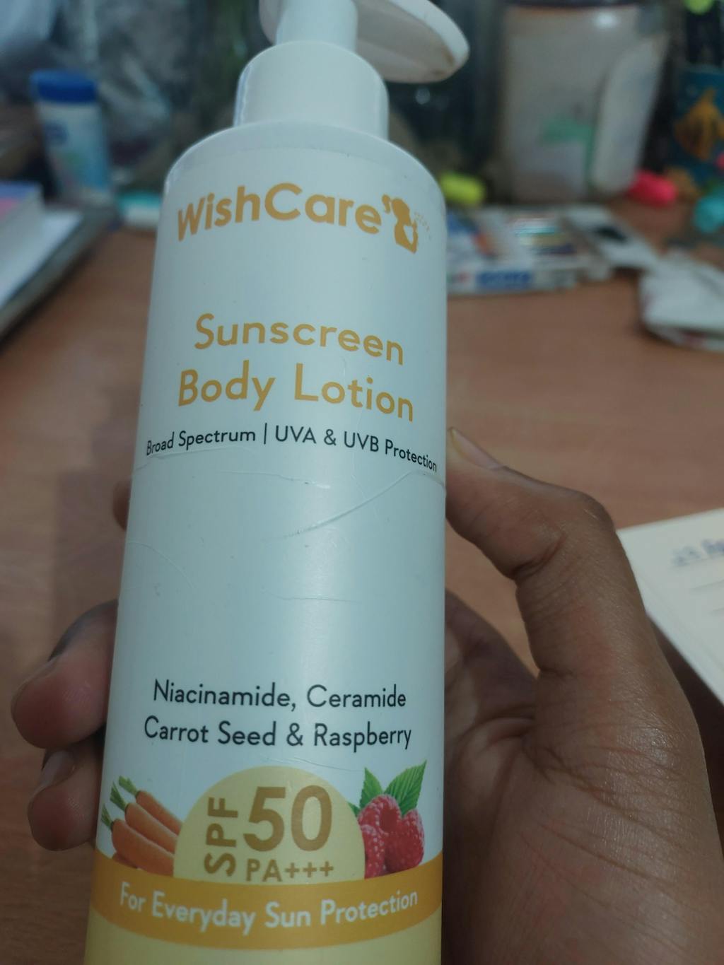 SPF 50 Sunscreen Body Lotion Broad Spectrum WishCare