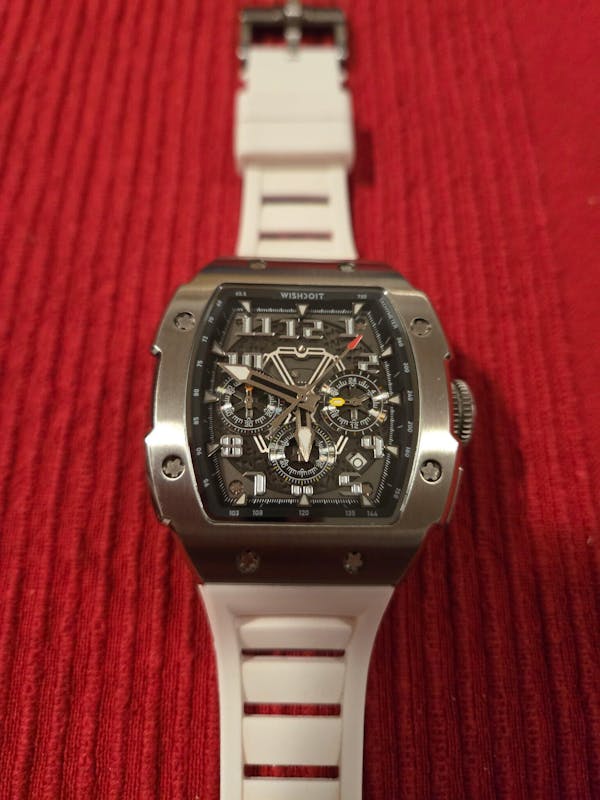 Racing | GT Chrono-Silvery Watch (White Strap)