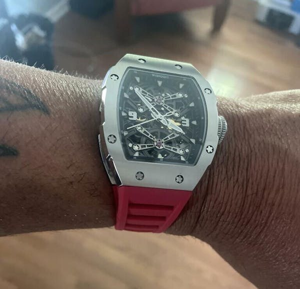 Pirate | Captain Kidd-Silvery Watch (Red Strap)