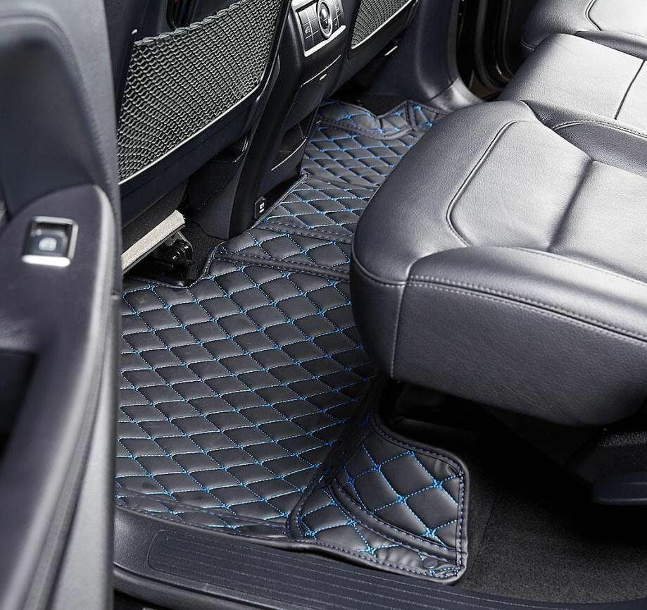 Black & Blue Luxury Custom Car Mats Witamats