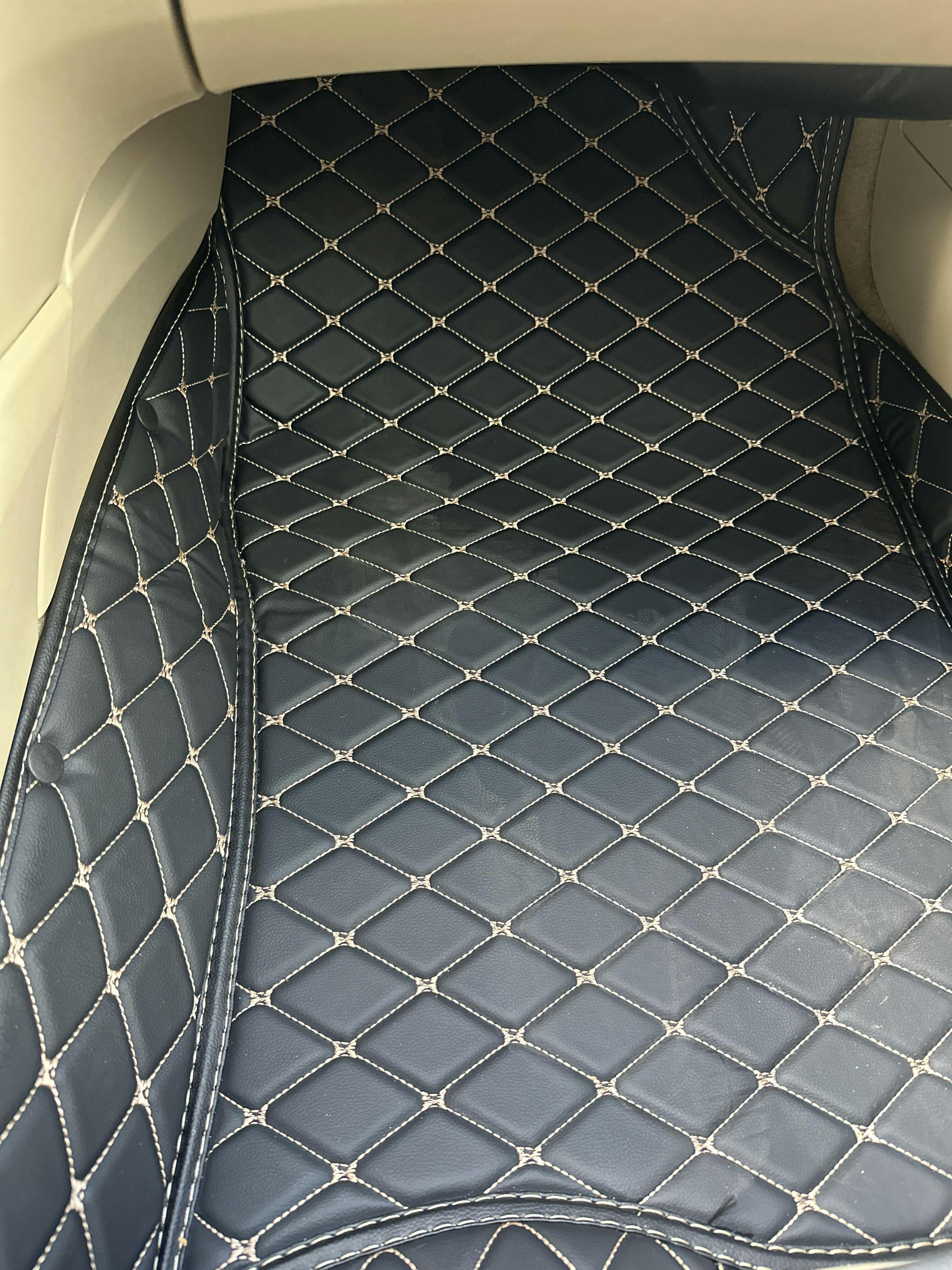 Black & Beige Luxury Custom Car Mats Witamats