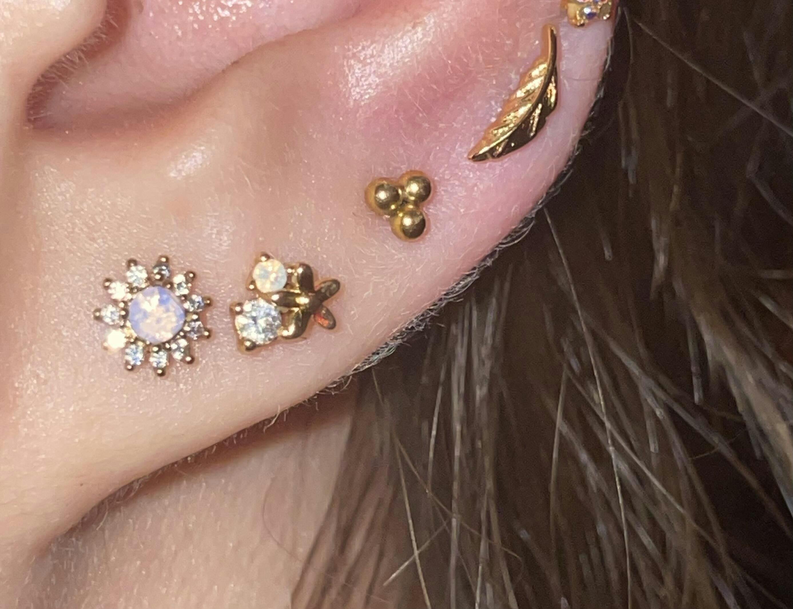 WITH BLING Spring Blossom Flower Piercing