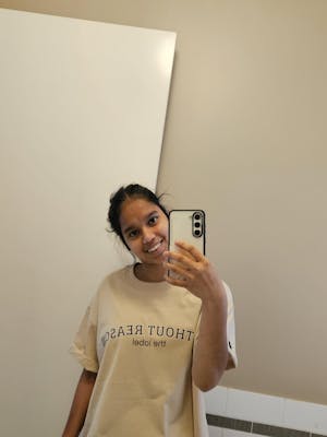 Sand Oversized College Tee