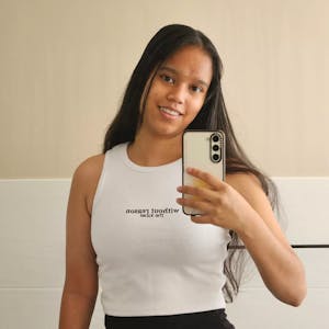 White Racerback Original Cropped Tank Top