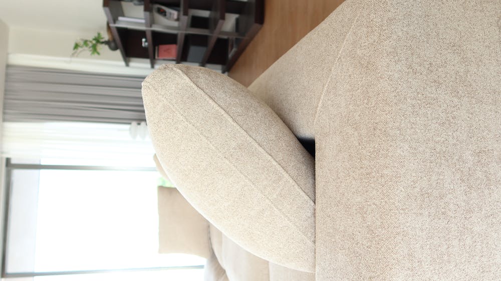 Deluxe Premium Cloud Sectional Sofas | 4-Piece Cotton and Linen Khaki L-Shaped Sectionals 120" Cloud-Like Comfort 3-seater