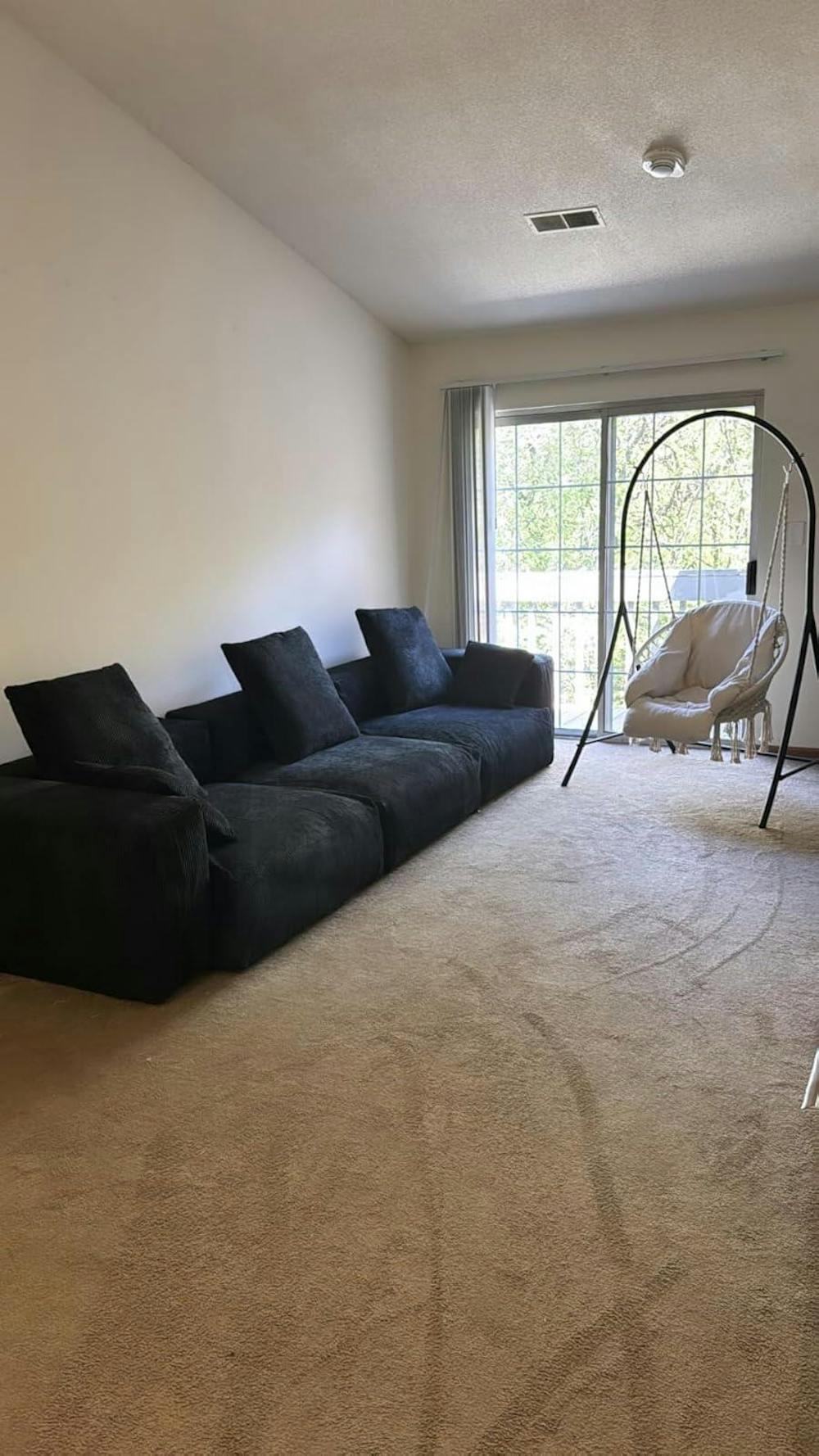 Matrix Modern Modular Sofas | 3-Piece Black Corduroy Couch Sectionals 3-seater