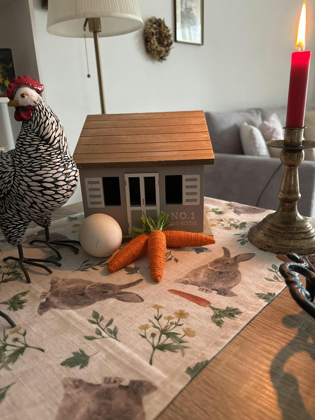 Mini Eierbox für 6 Eier "House" Vintage Holz 18cm