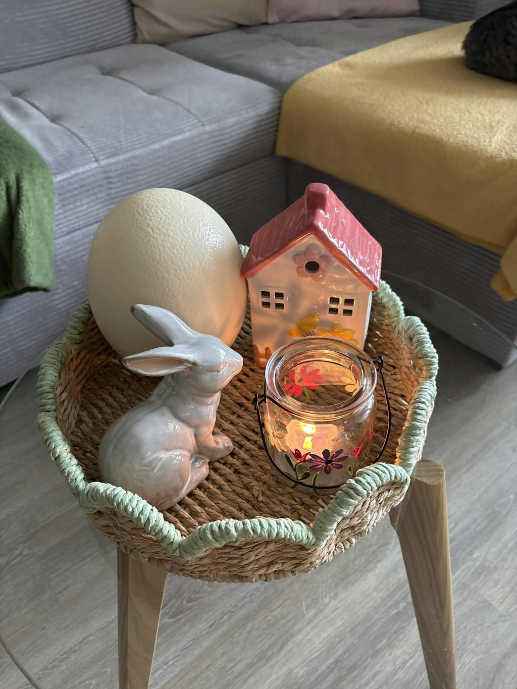 Deko Figur Hase „Oskar & Emil“ Keramik Creme 2 Varianten