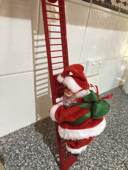 Snarfiun Kletternder Weihnachtsmann - Elektrische Weihnachtsdekoration Mit Musik | Für Baum & Fenster