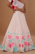 Embroidered Faux Georgette Lehenga Set for Elegant Occasions  Festive Celebrations