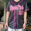 Personalized Team Name Number Logo Pinstripe Baseball Jersey