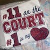 Glitter Football T-Shirt with Player Number, Custom Football Shirts for Mom, Football Girlfriend T-Shirt