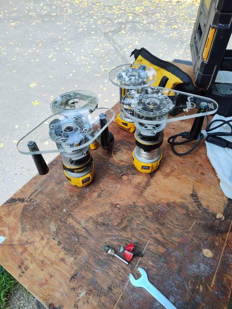 TrimFit Pro® 6 inch ROUND Router Base Plate for Bosch Colt GKF18V-25