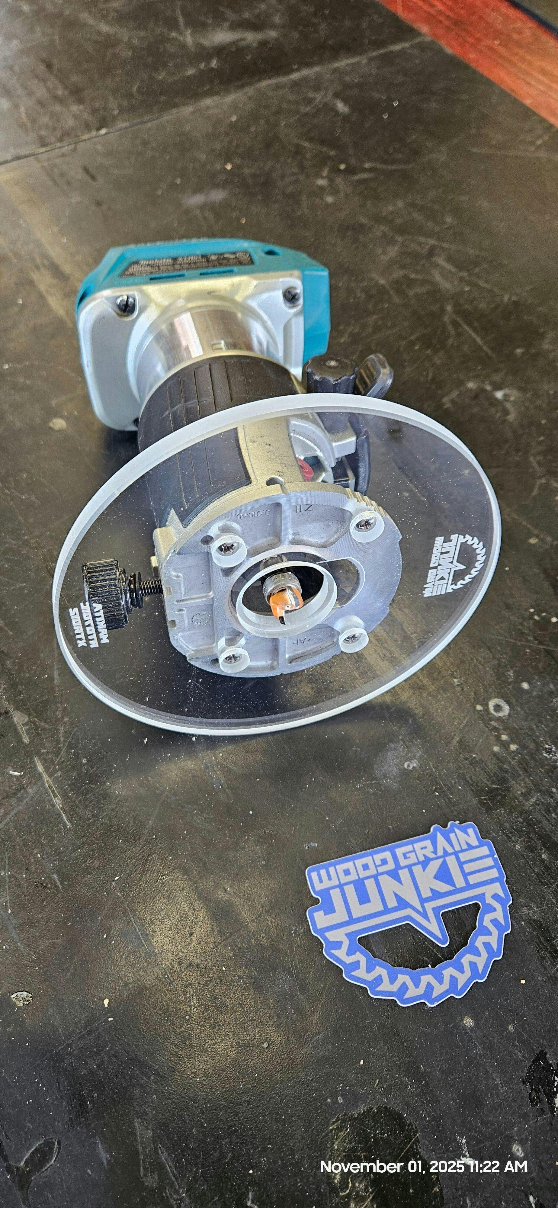 TrimFit Pro® 6 inch ROUND Router Base Plate for Bosch Colt GKF18V-25