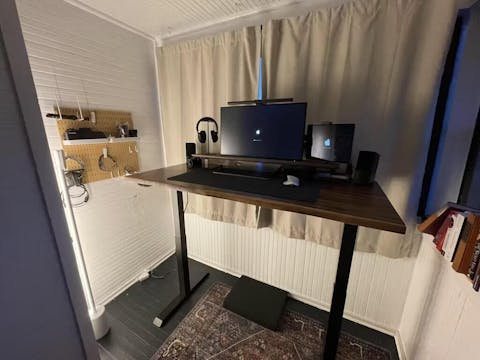 Woodartdeal Height Adjustable Live Edge Standing Desk