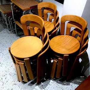 Wooden Brunorey Chair, Dining Chair Set of 2, Stackable