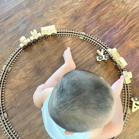 Personalized Wooden Train Set With Name