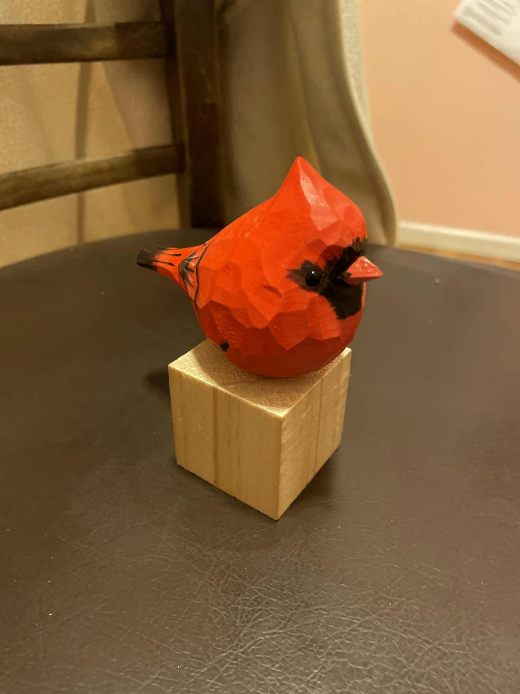 Hand-carved Wooden Northern Cardinal Bird Figurine – Wooden Islands