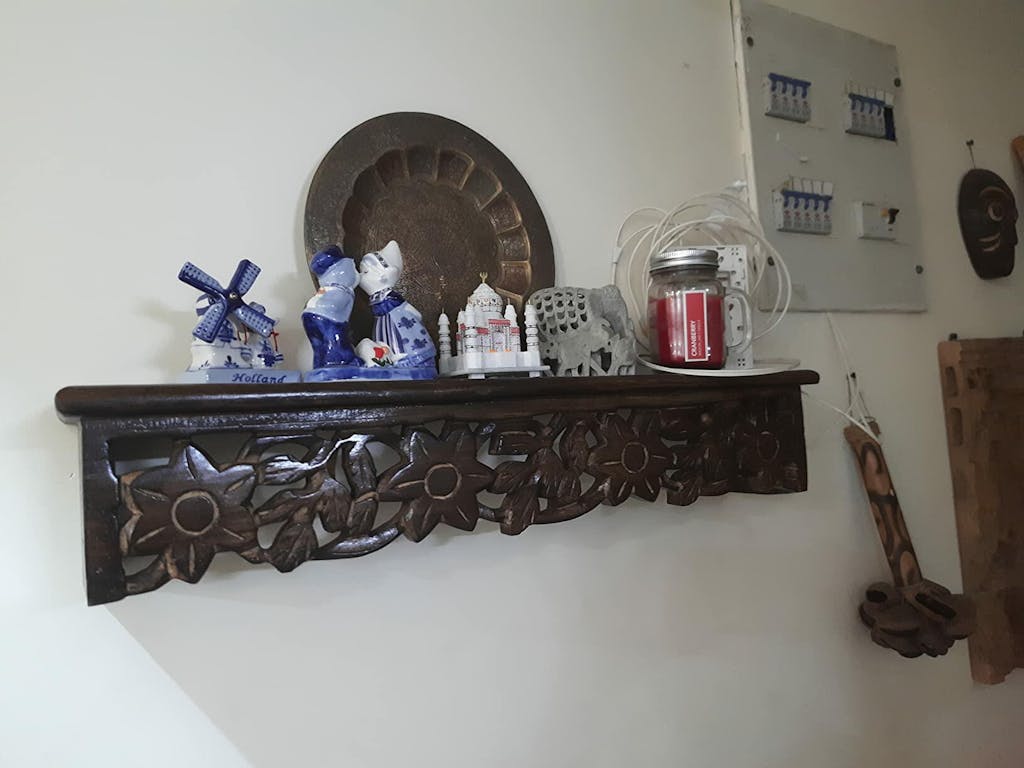 Buy Wooden Fancy Floating Wall Bracket/Book Rack Online-Floating Wall ...