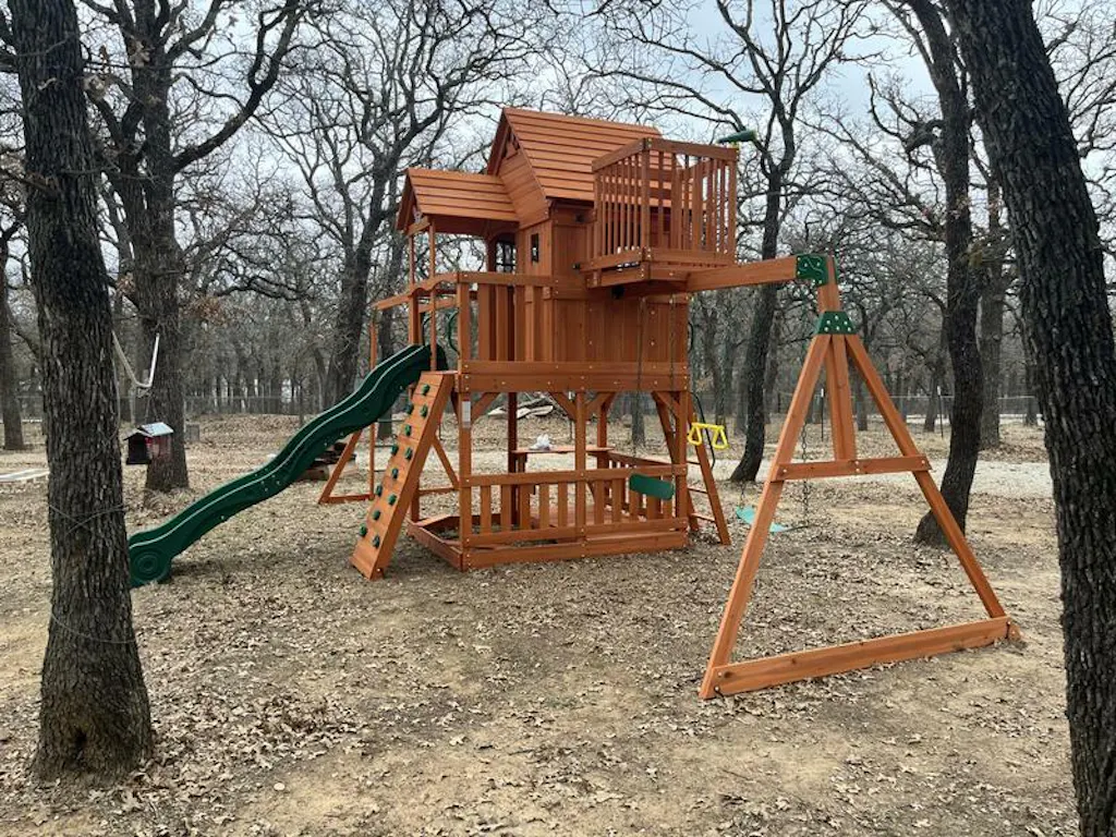 Skyfort II Cedar Swing Set (Single Color) – Woodlit Swing Sets