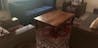 Solid Wood Dark Brown Coffee Cum Center Table