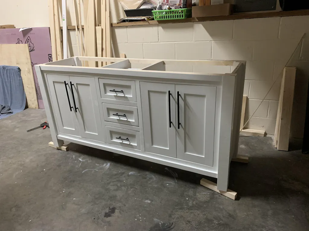 DIY Double Sink Bathroom Vanity – Woodshop Diaries