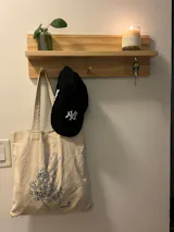 Coat Rack Entryway Shelf With Key Holders