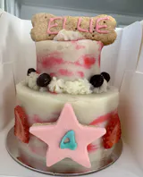 2-Tier Strawberry Swirl Cake