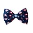 Navy Blue Dog Collar Bow Tie with Cute Daisy Flowers