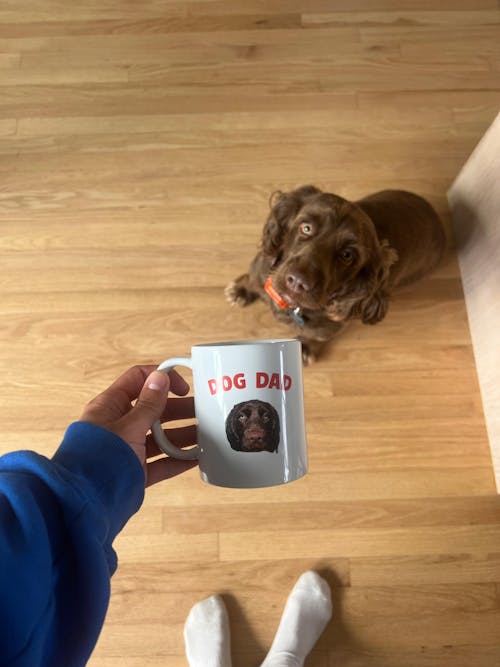 "Dog Dad" Custom Pet Face Portrait Mug