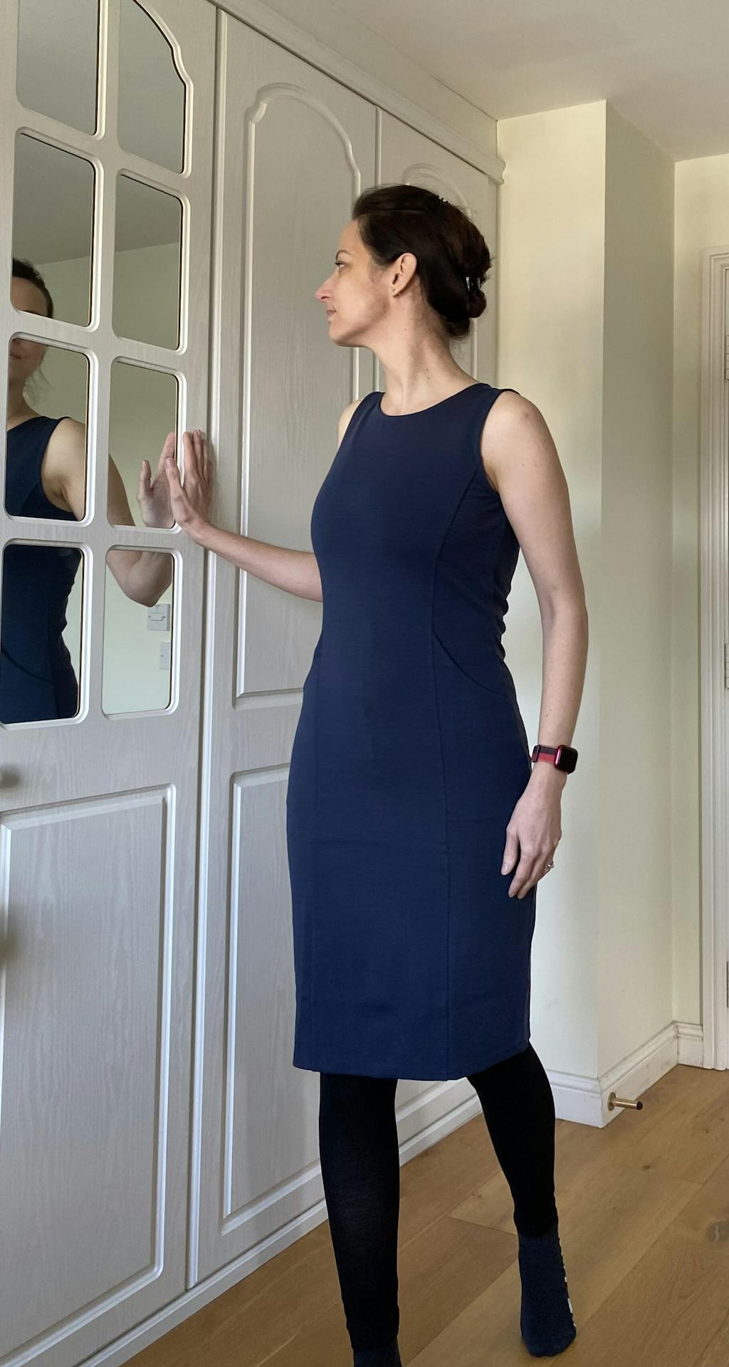 Kalle Merino Wool Ponte Tank Dress Washed Navy wool& Europe