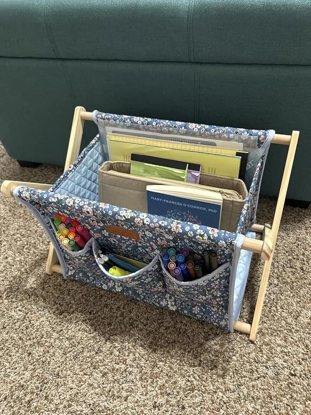 Yarn Caddy Large Size Yarn Storage Organizer for Yarn Skeins-Organizer for Crochet Hooks Knitting Needles Other Accessories