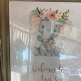 Elephant Girl Baby Shower Welcome Sign