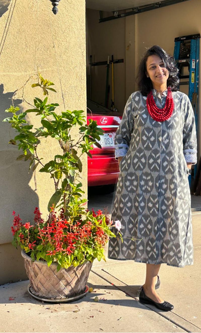 Grey Ikat Jacket Dress