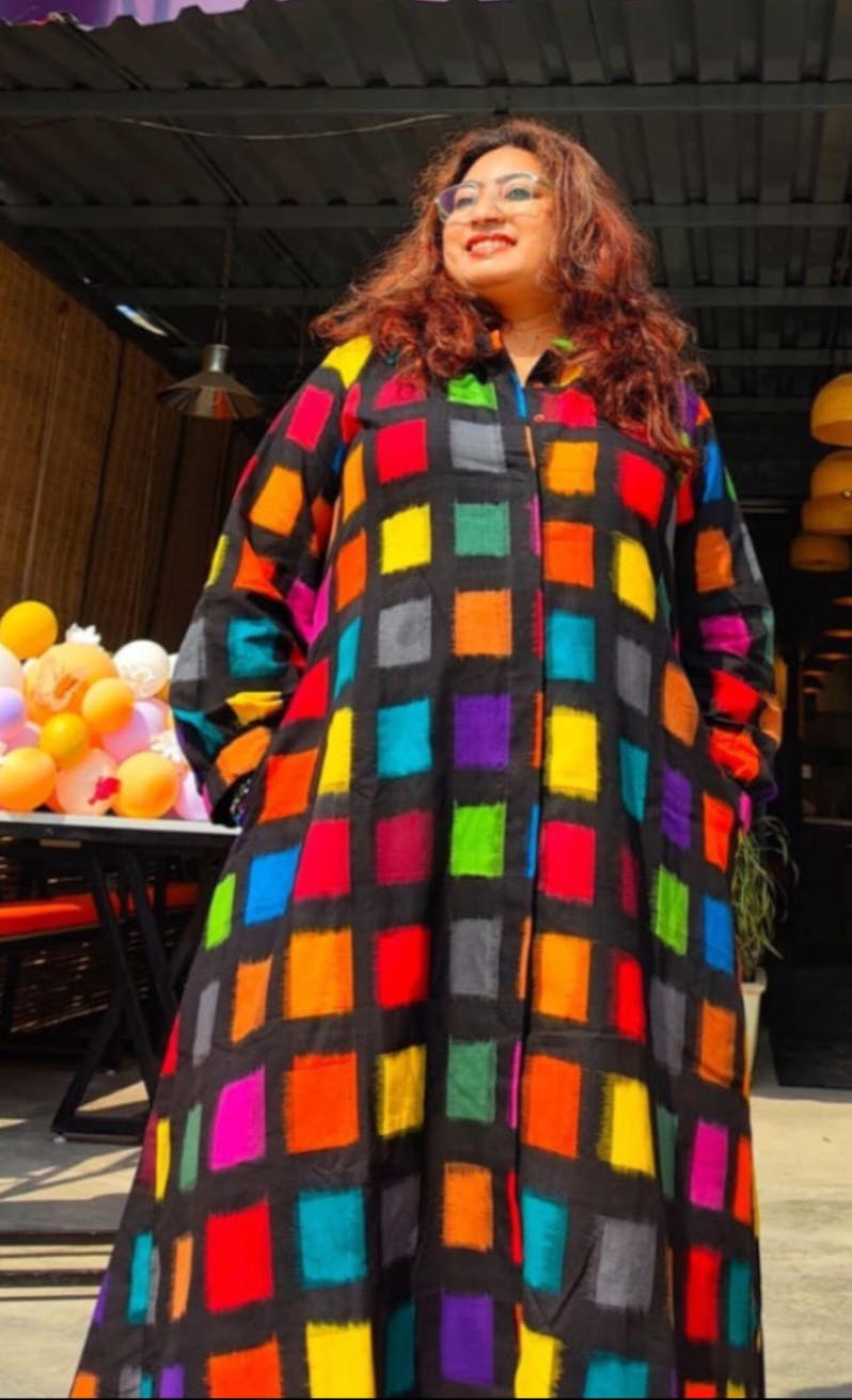 Double Ikat Jacket Dress