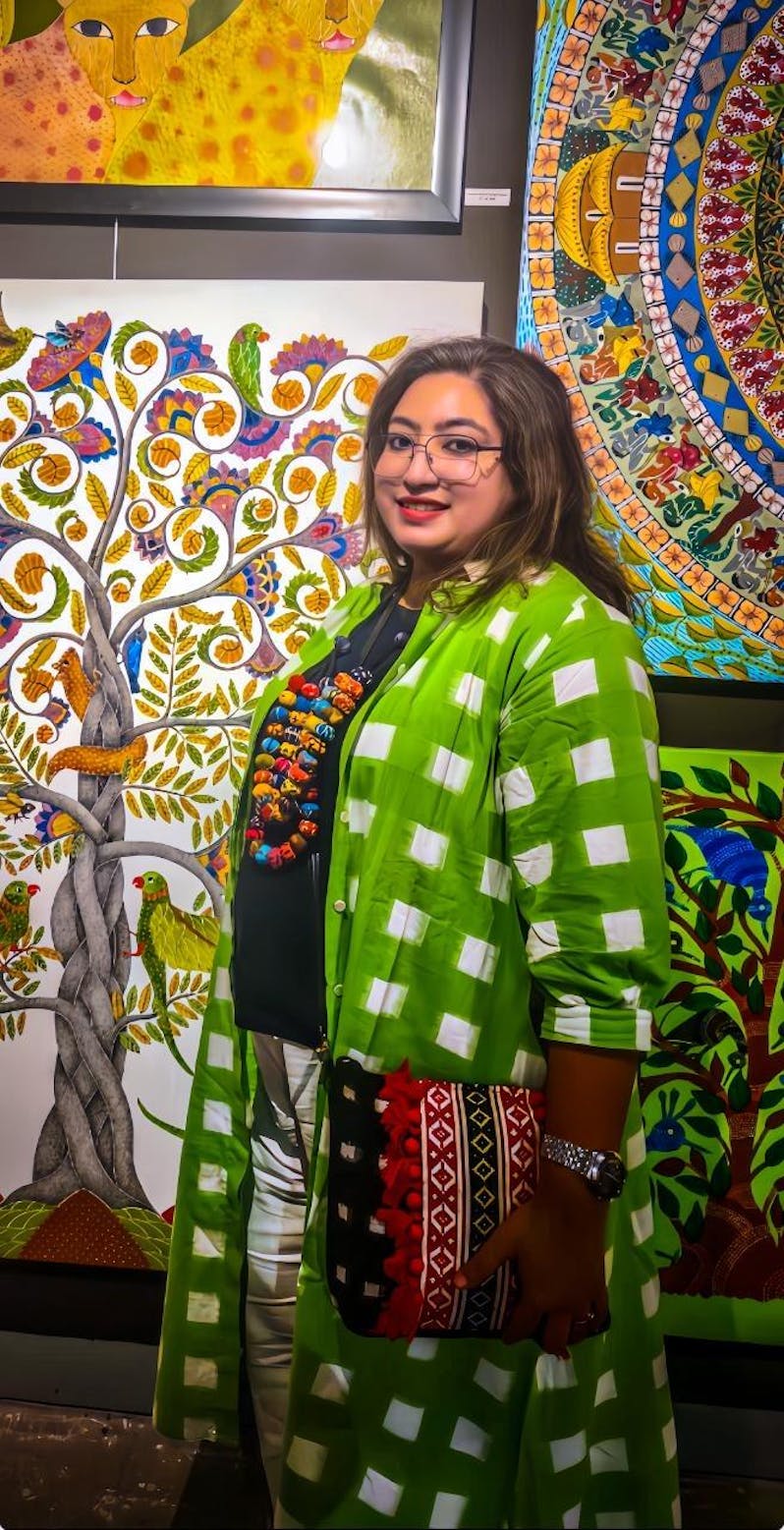 Green Ikat Jacket Dress