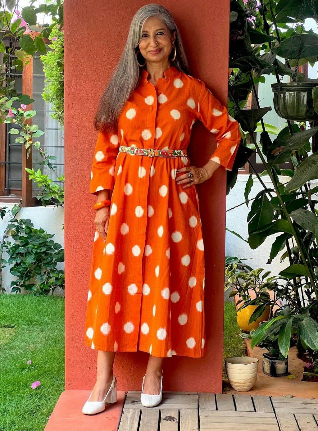 Polka Double Ikat Dress