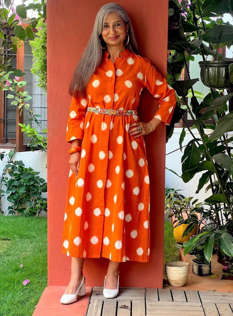 Polka Double Ikat Dress