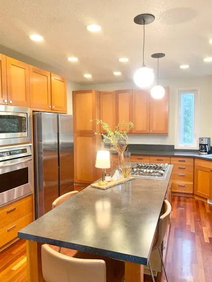 Brushed Bronze Moravian Star Instant Pendant | Converts Recessed Cans