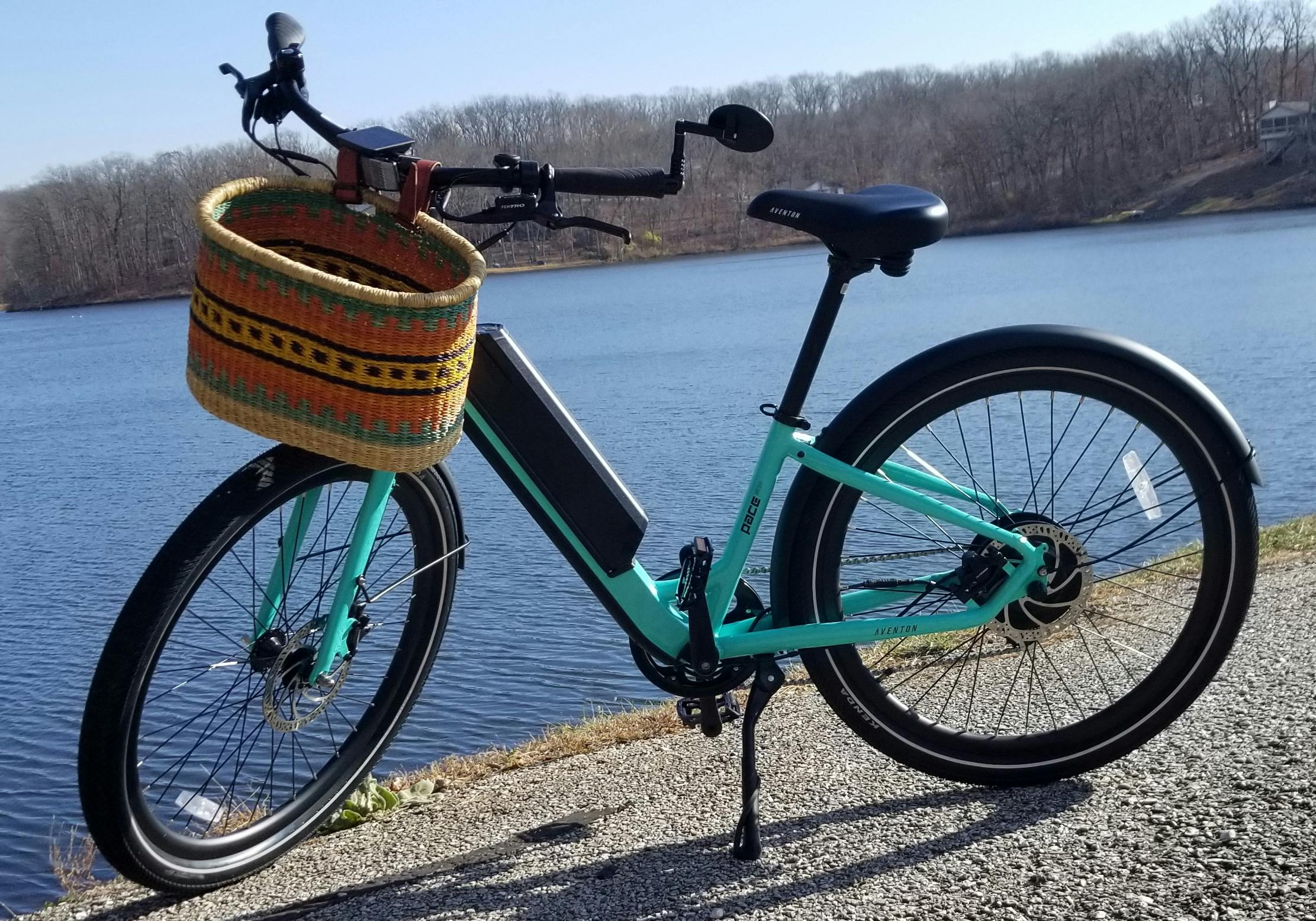 Teal bicycle clearance basket