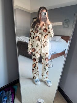 Custom Photo Family Time Is The Best Time When Everyone Is Cozy Together - Family Personalized Custom Pajamas - Christmas Gift For Family Members