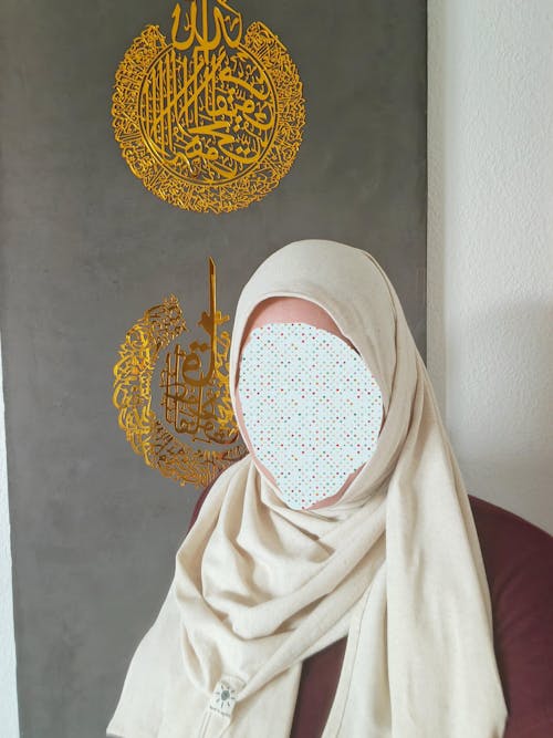 Jersey hijab made of cotton and linen - "Vanilla"